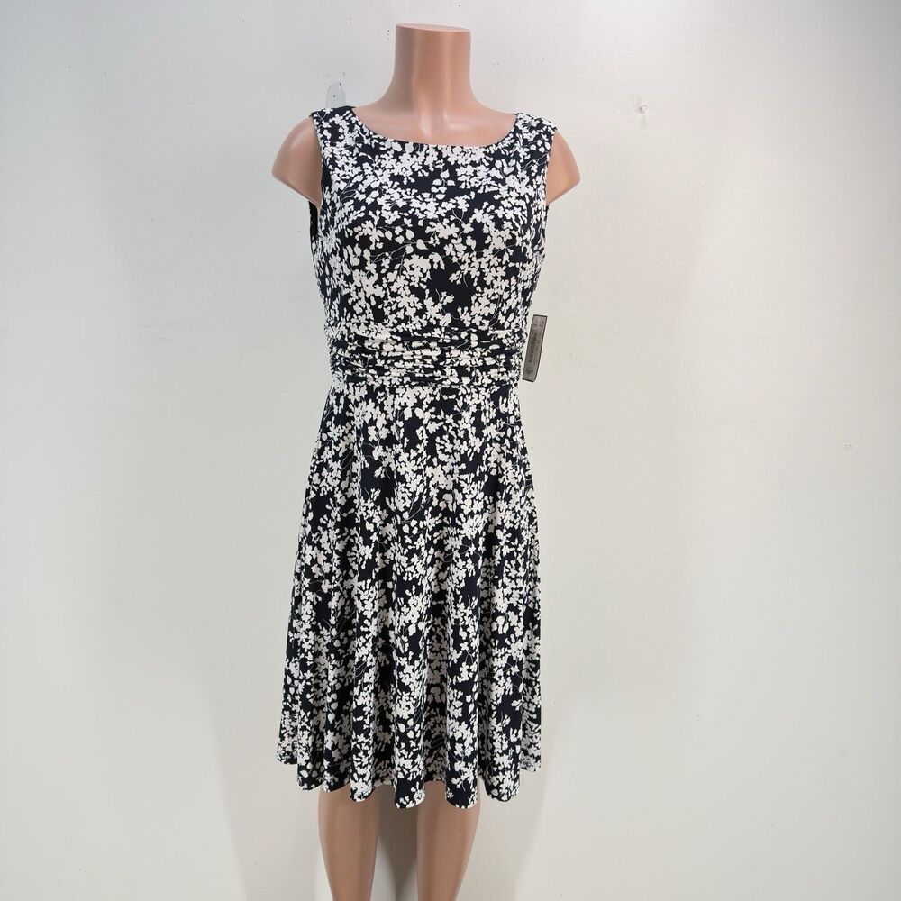 New Lot 2 Jessica Howard Women Navy Dress Size 10 Petite Flowers Blue - Picture 15 of 16